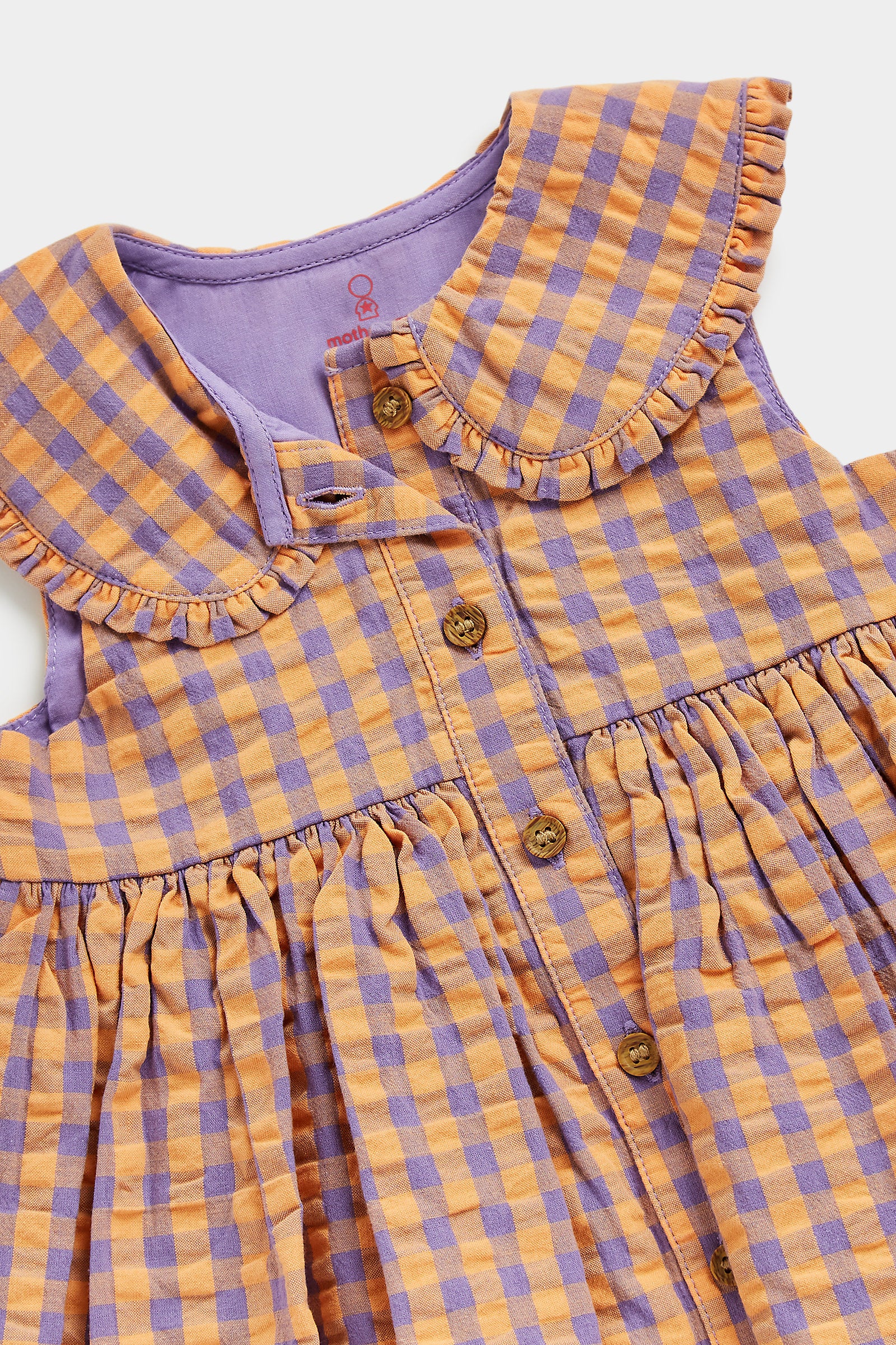 Mothercare Gingham Seersucker Dress - Image 3