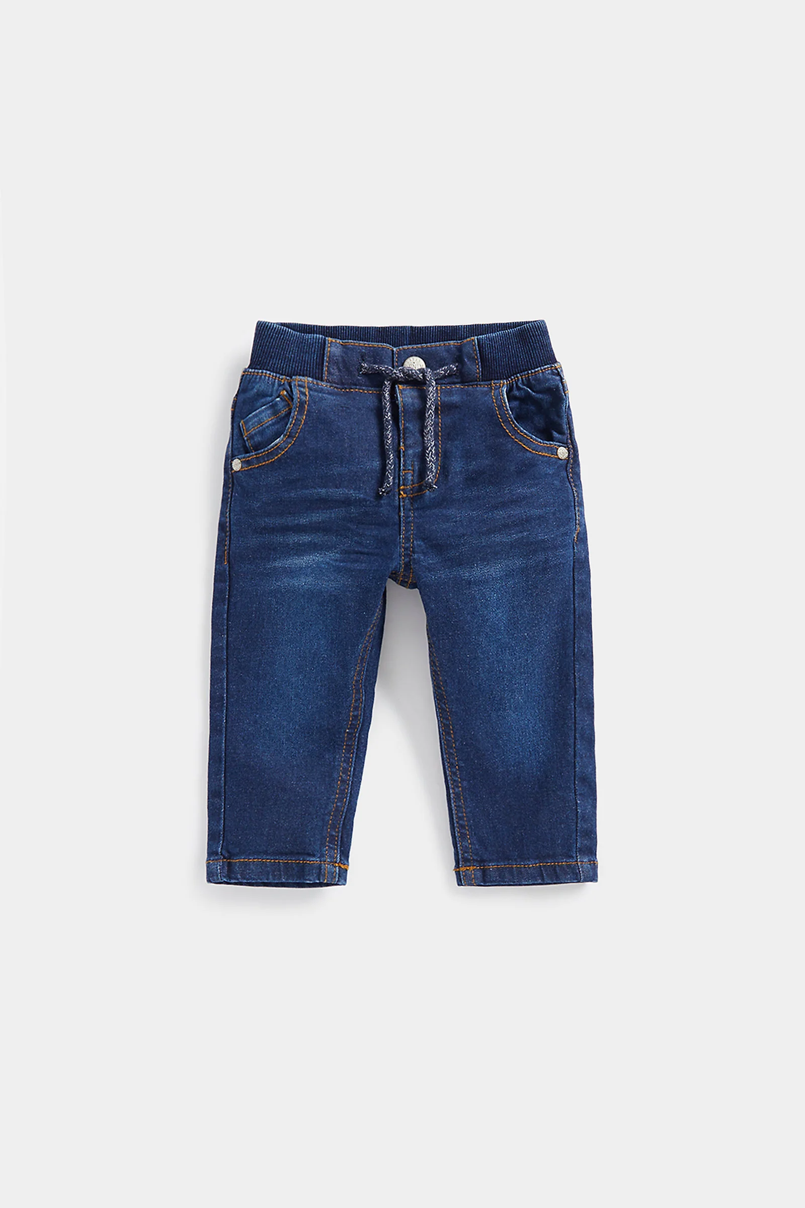 Mothercare Dark-Wash Rib Waist Jeans - Image 3