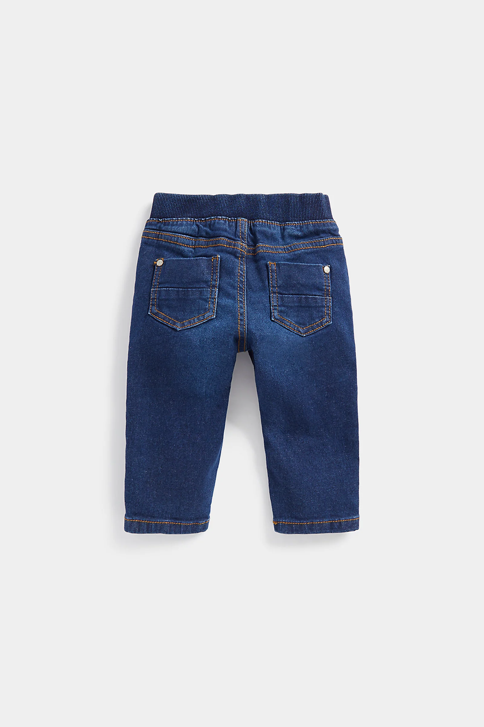 Mothercare Dark-Wash Rib Waist Jeans - Image 4