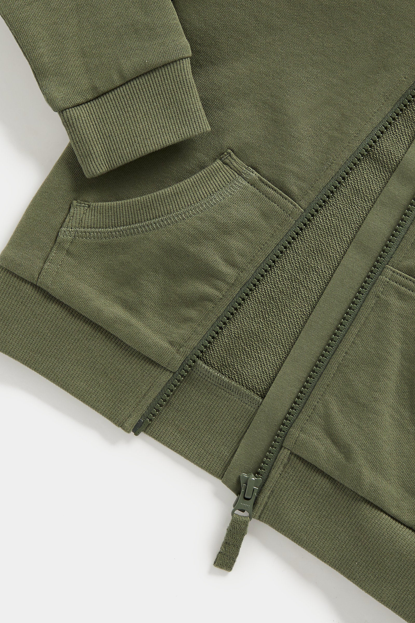 Mothercare Khaki Zip-Up Hoody - Image 4