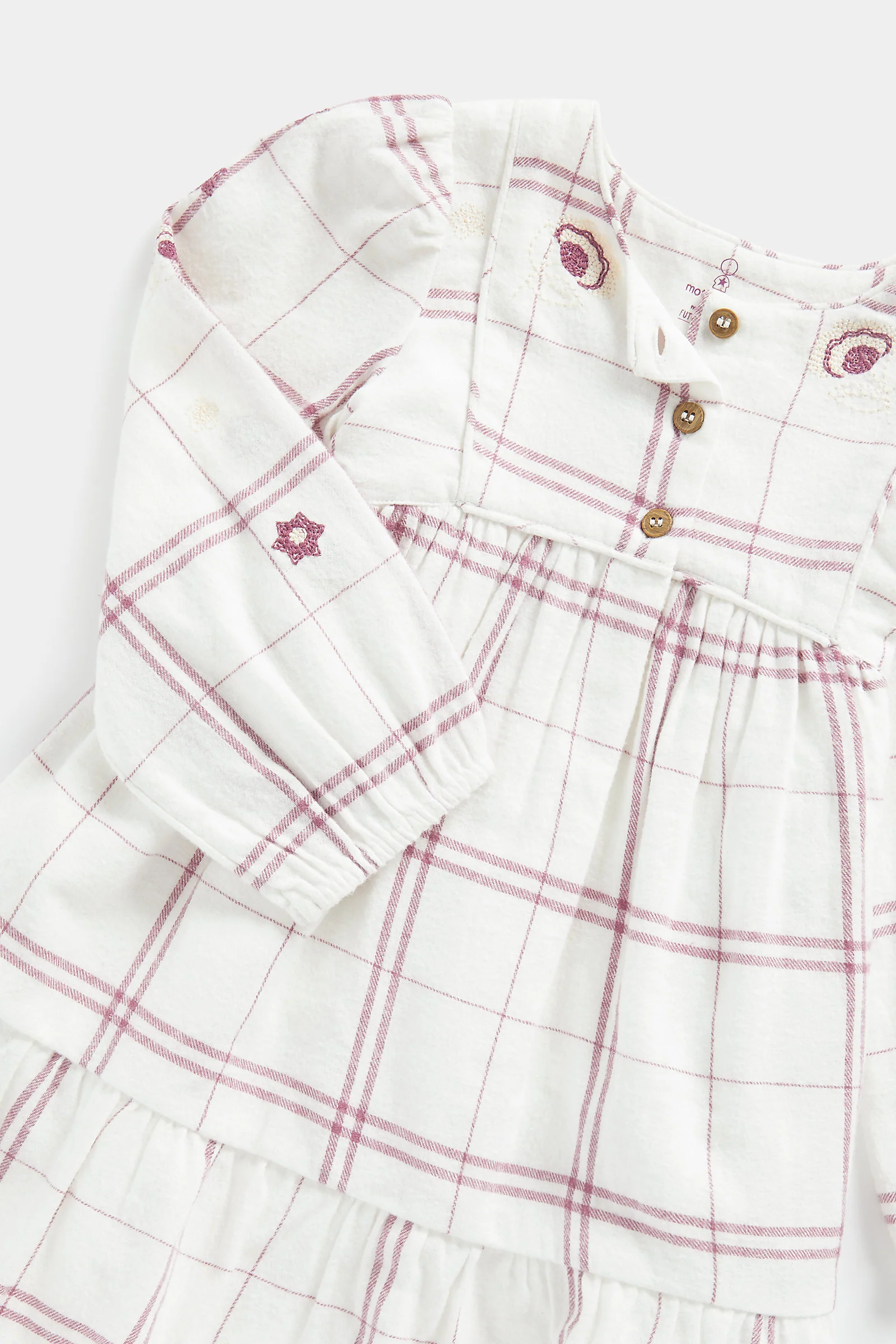 Mothercare Pink Checked Dress - Image 3