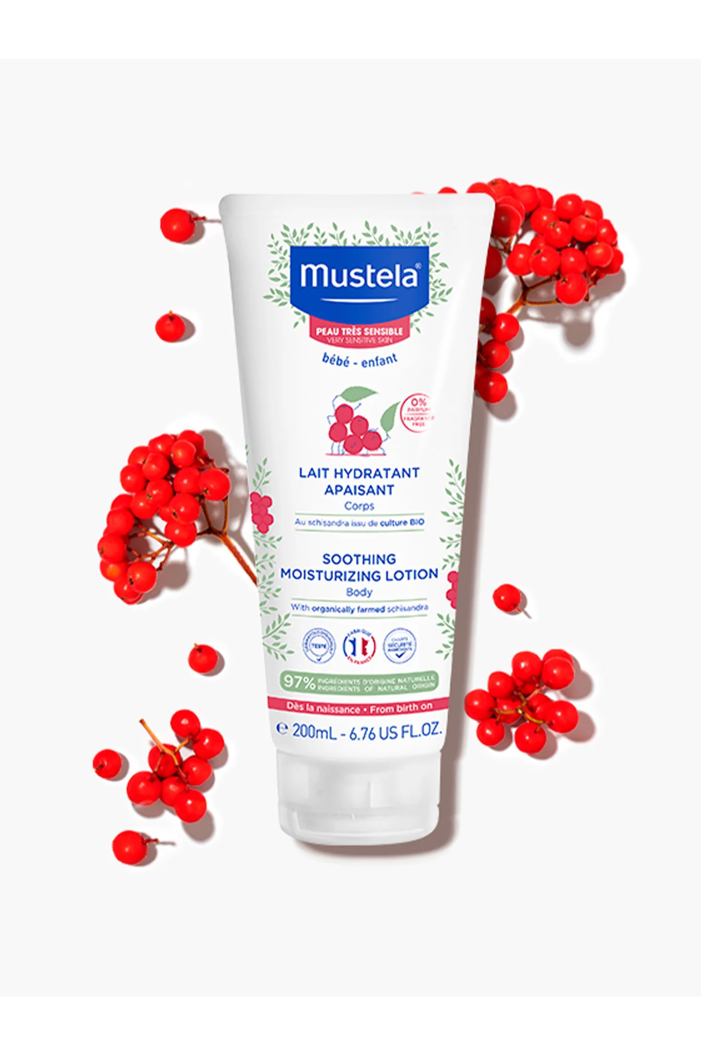 Mustela Soothing Moisturizing Lotion  With Organically Farmed Schisandra 200ml - Image 6