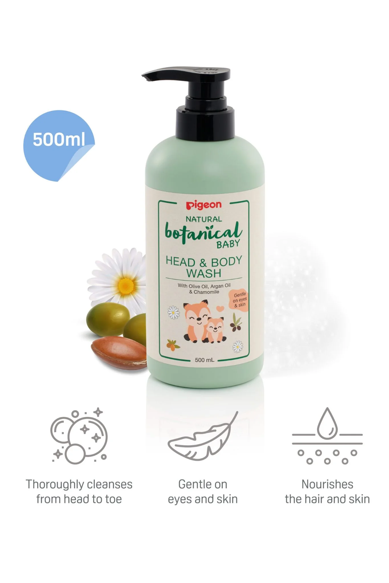 Pigeon Natural Botanical Baby Head & Body Wash - Image 5